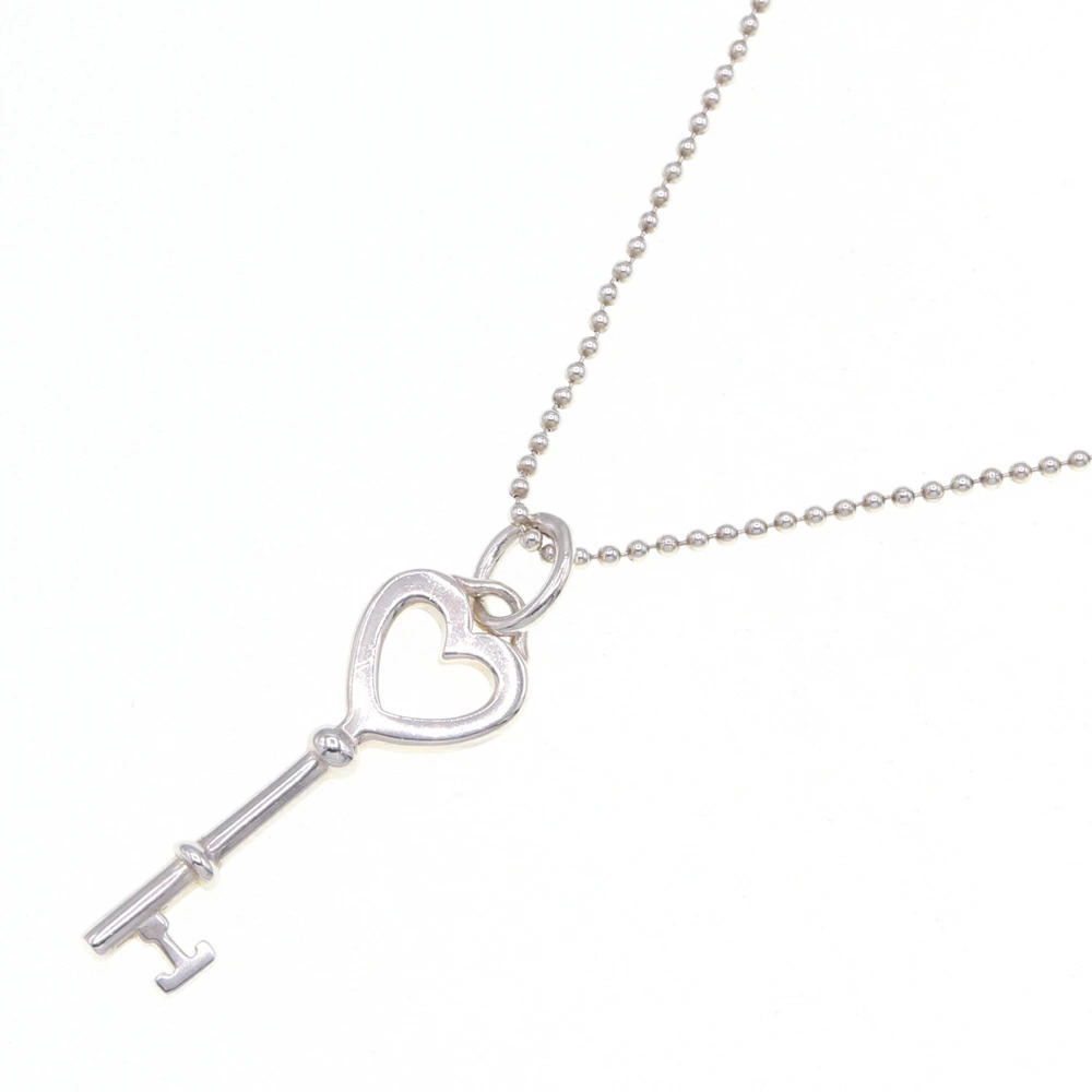 Tiffany Co Necklace Heart Key Sterling Silver Pendant TIFFANYCo
